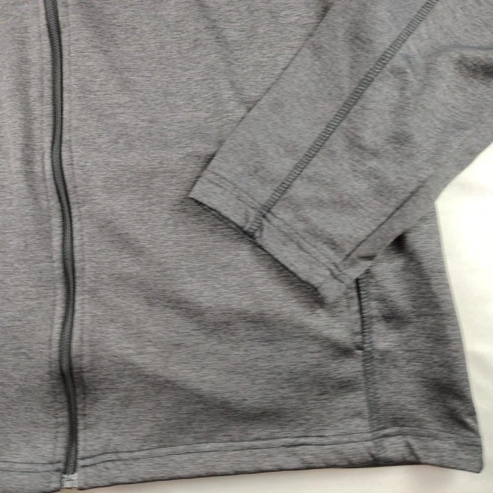 Miami Open Track Tennis Jacket Mens Large Gray Full-Zip Tennis EUC